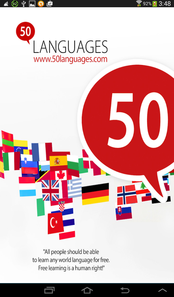 Android application Learn Albanian - 50 languages screenshort