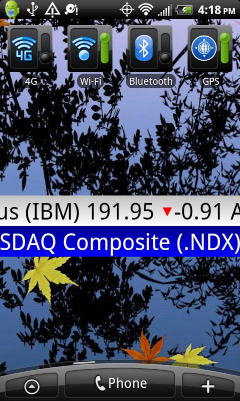 Stock Ticker Tape Pro Widget Screen 2