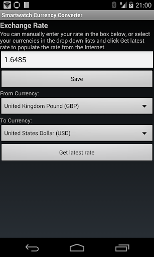 Smartwatch Currency Converter