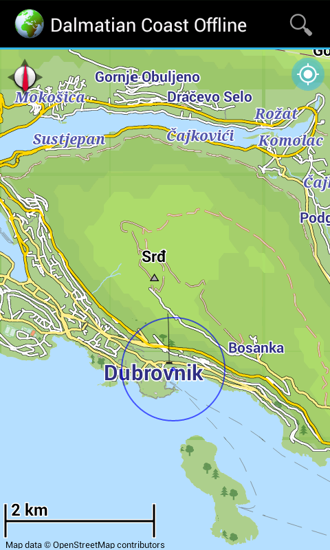 Offline Map Dalmatian Coast Screen 2