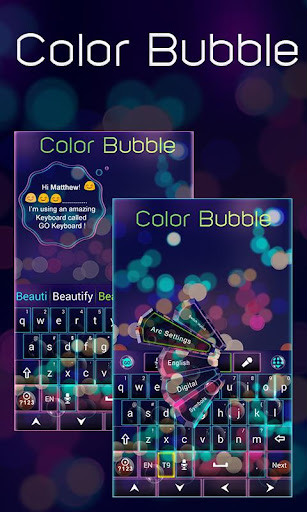 Color Bubble GO Keyboard Theme