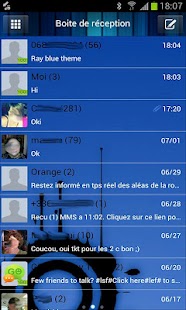Free Go Sms Ray blue theme APK for PC