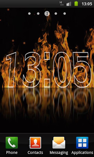 Fire Clock Live Wallpaper