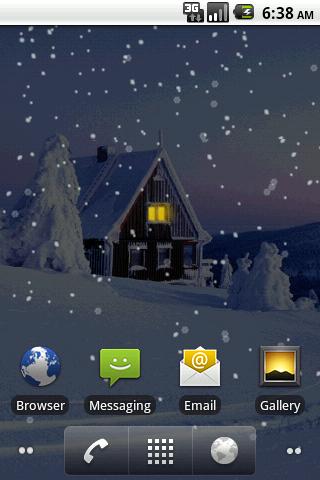 Android application Snowfall Live Wallpaper screenshort