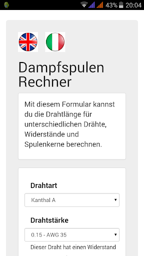 Dampfspulen Rechner