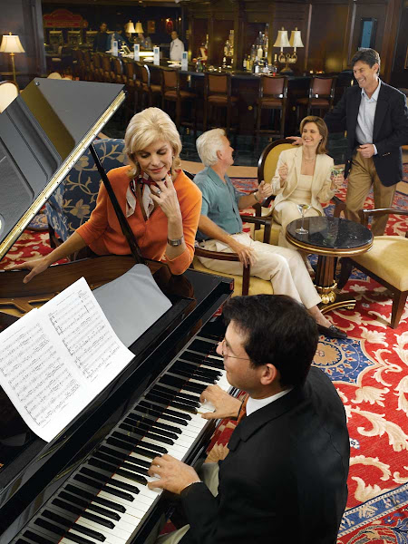 istening to live piano with a cocktail in hand in Martinis on board Oceania Insignia.