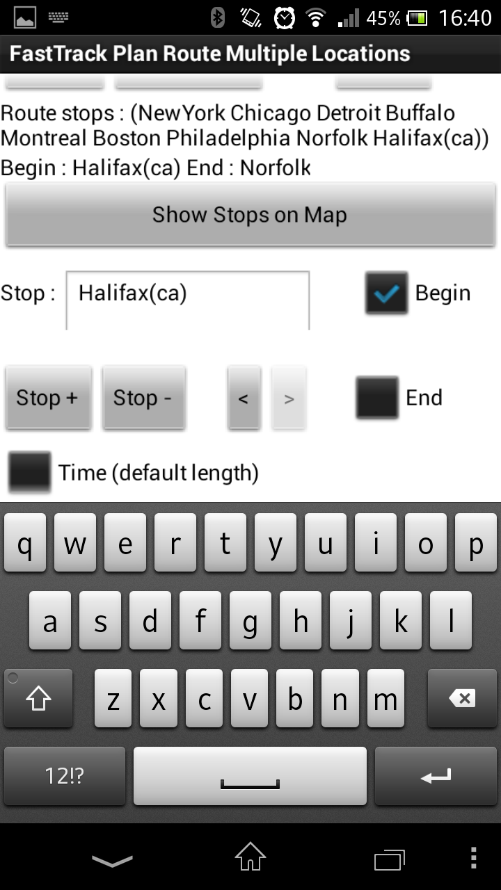 FastTrack Best MultiStop Route Screen 3