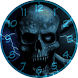 Blue Eye Skull Analog Clocks