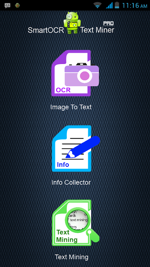 Android application Smart OCR:Text Miner Pro screenshort