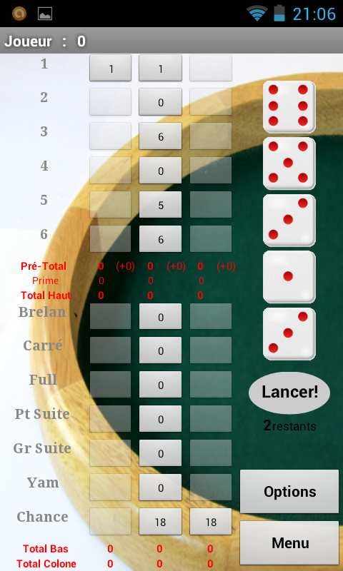 Hi-Lo Yathzee Screen 3