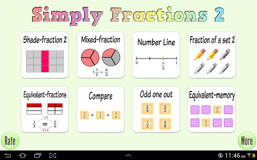 Simply Fractions 2 math games
