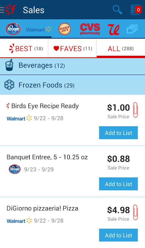 Android application Favado Grocery Sales screenshort
