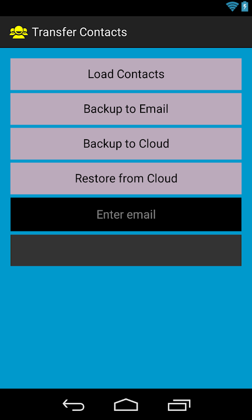 Android application Transfer Contacts screenshort