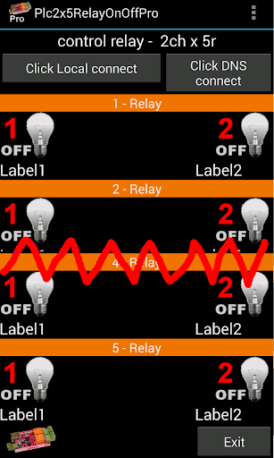 Plc relay 2x5 remote control