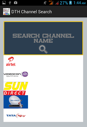 DTH TV Channel Search