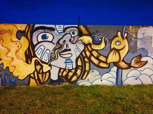 Grafiti Indio Pescador