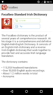 Irish<->English dictionaries Screenshots 1