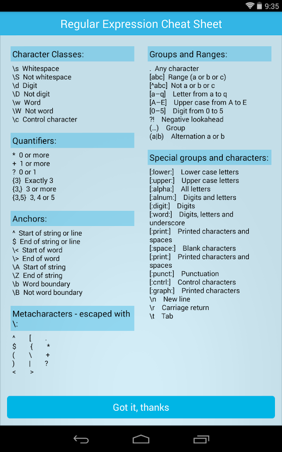 RegEx Generator Android Apps On Google Play