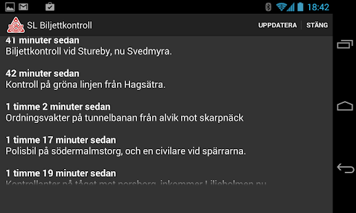 SL Biljettkontroll Screenshots 1