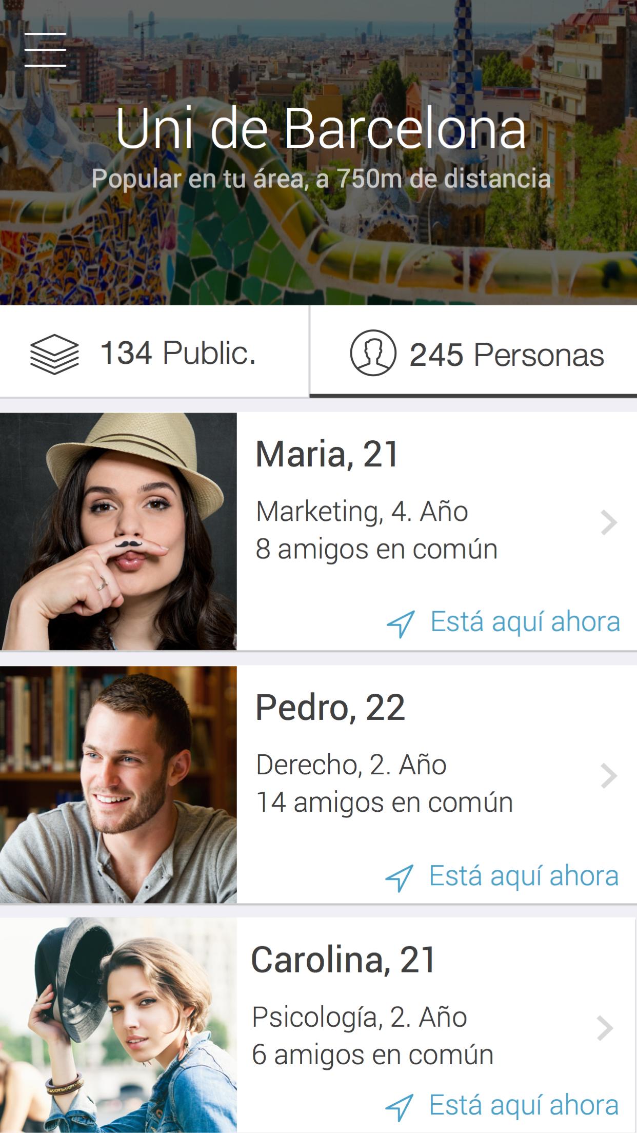 Android application Roundhere screenshort