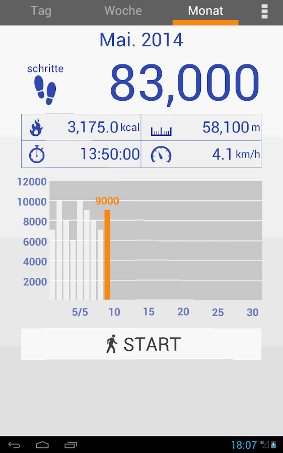   Schrittzähler – Screenshot 