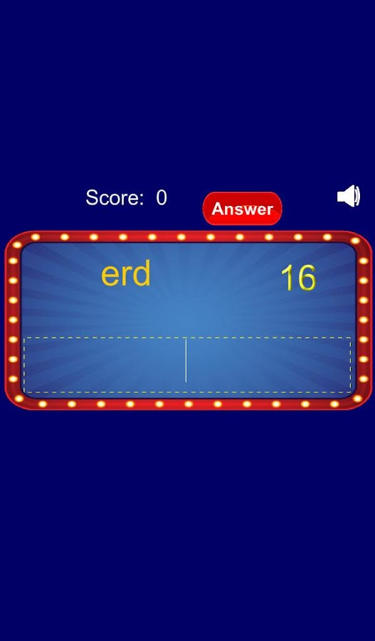 Word Scramble Screen 3