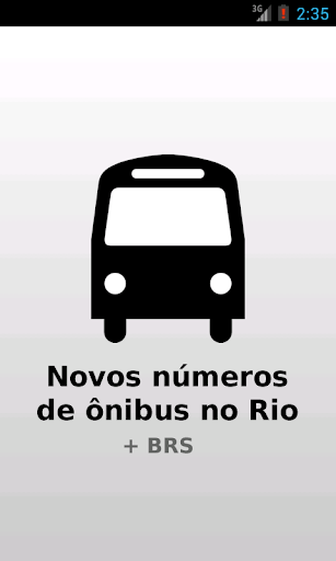 Novos Números de Ônibus no Rio