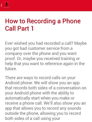 Phone Record Conversation