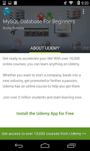 Learn MySQL Database Tutorials - screenshot thumbnail