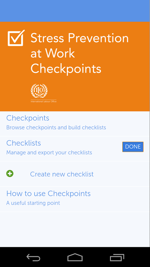    ILO Stress Checkpoints- screenshot  