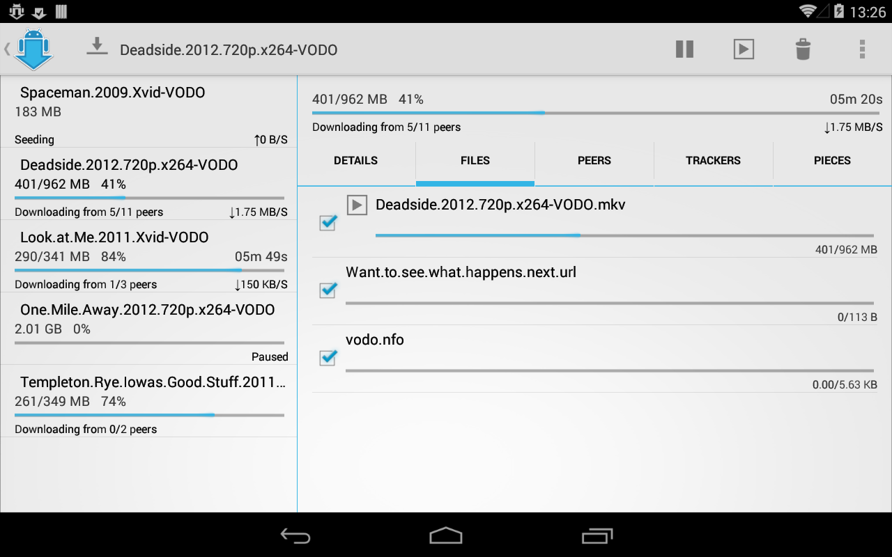 aTorrent - Torrent Downloader - screenshot