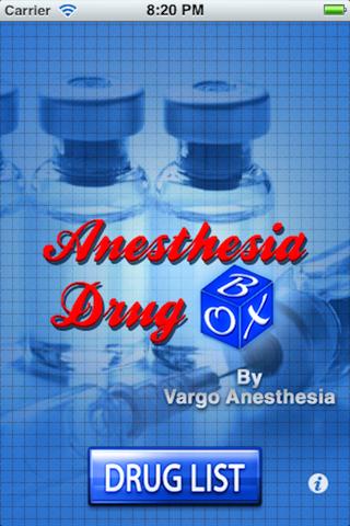 Anesthesia Drug Box