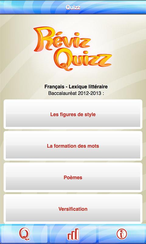 RévizQuizz Français Bac 2014 Screen 1