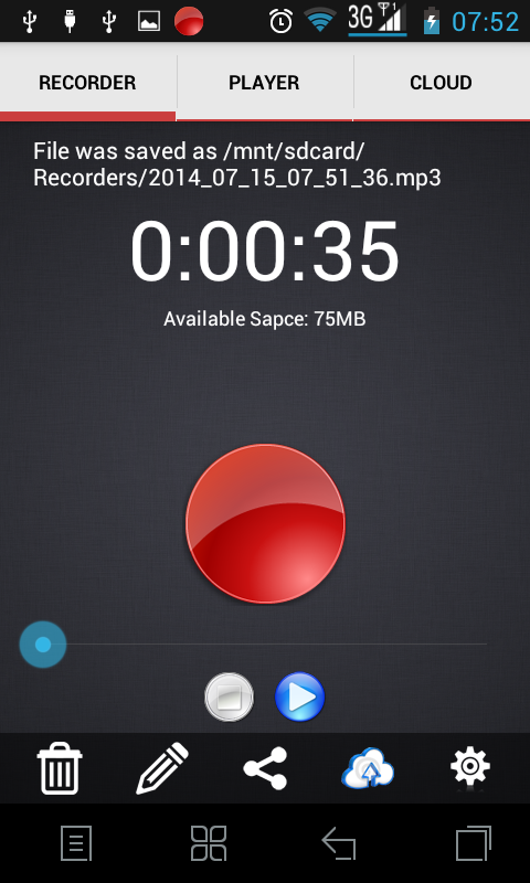 Audio Recoder Pro (Cloud) Screen 1