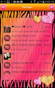 GO SMS - Hearts Zebra Mango 3 Screenshots 0