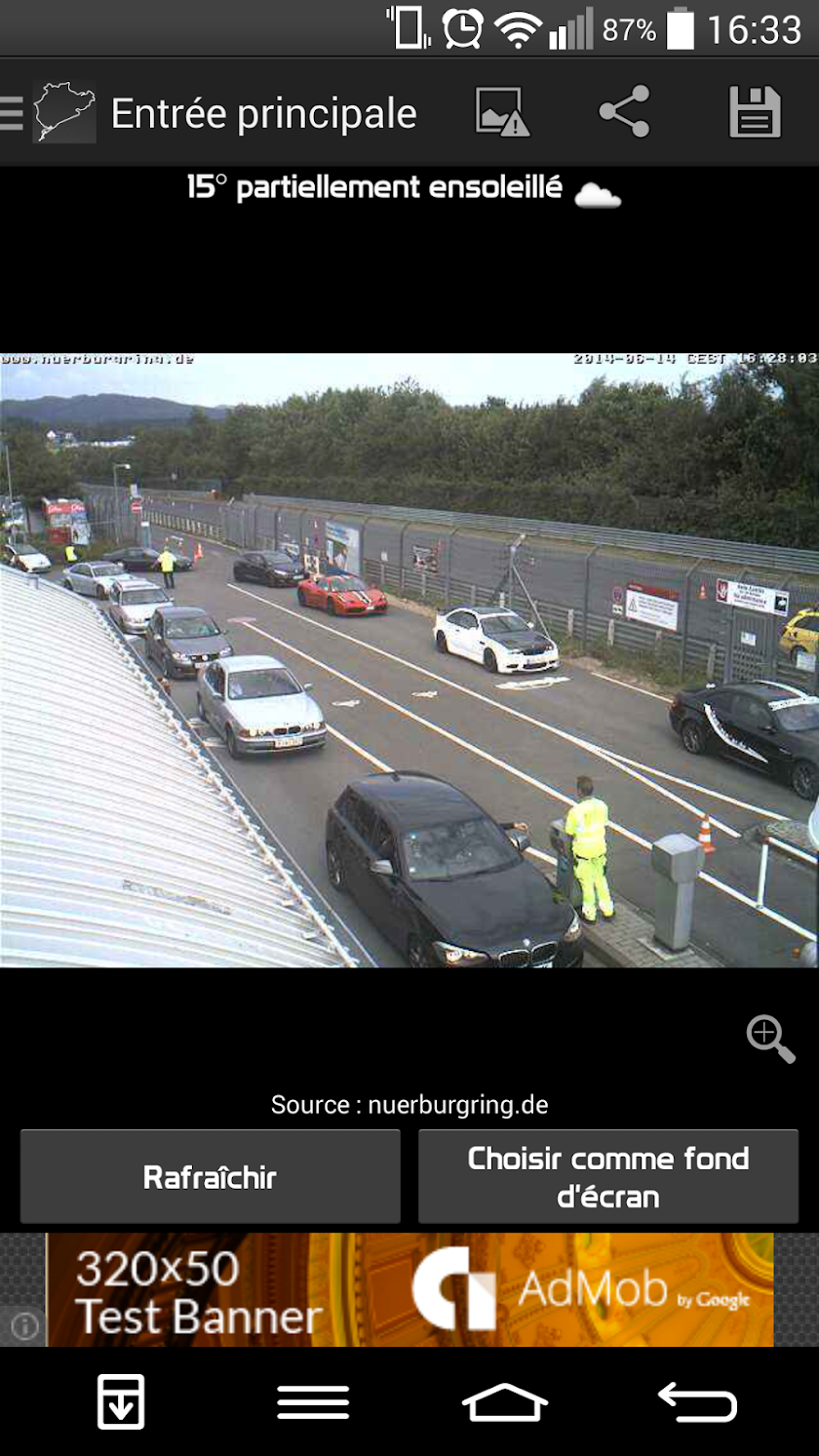 Nurburgring Live Pictures Screen 1