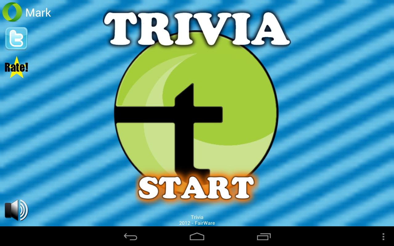 Android application Trivia screenshort