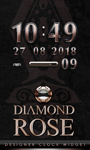 digital clock diamond rose