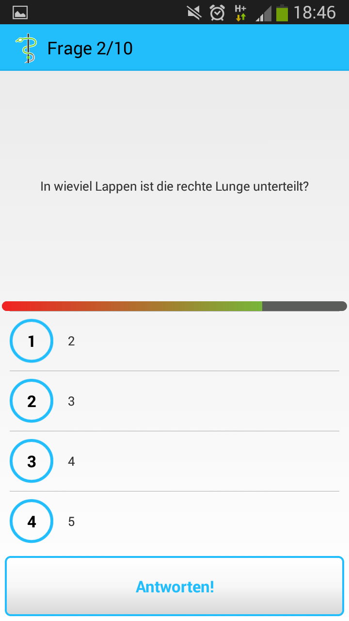 Medizin Quiz - Aufnahme Test Screen 2