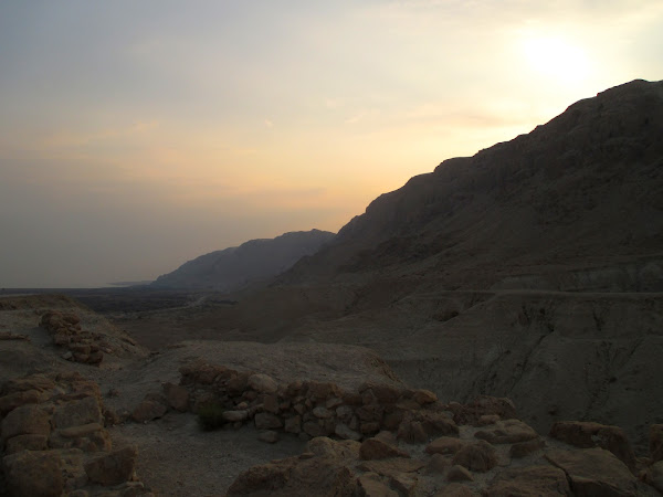 Sunset over Qumran