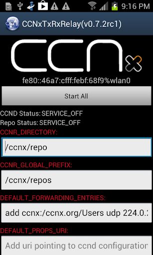 CCNx TxRxRelay