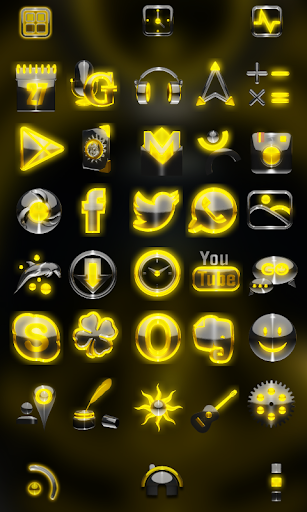 【免費娛樂App】GO Launcher theme Yellow Glow-APP點子