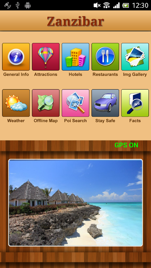 Android application Zanzibar Offline Travel Guide screenshort