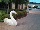 Swan Statues at Tom Thumb