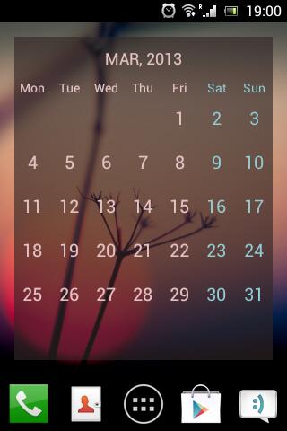 Android application Julls Calendar Widget Pro screenshort