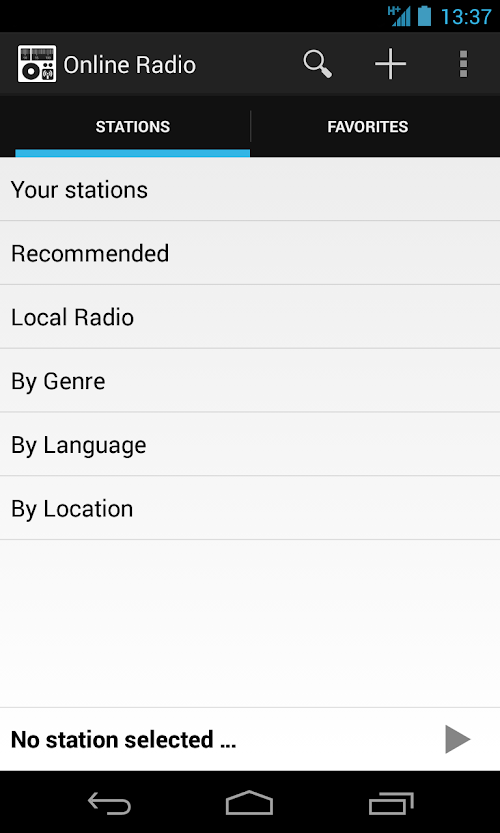 Android application Online Radio screenshort