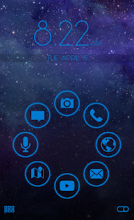 Download Stamped Blue Pack SL Theme APK for Android