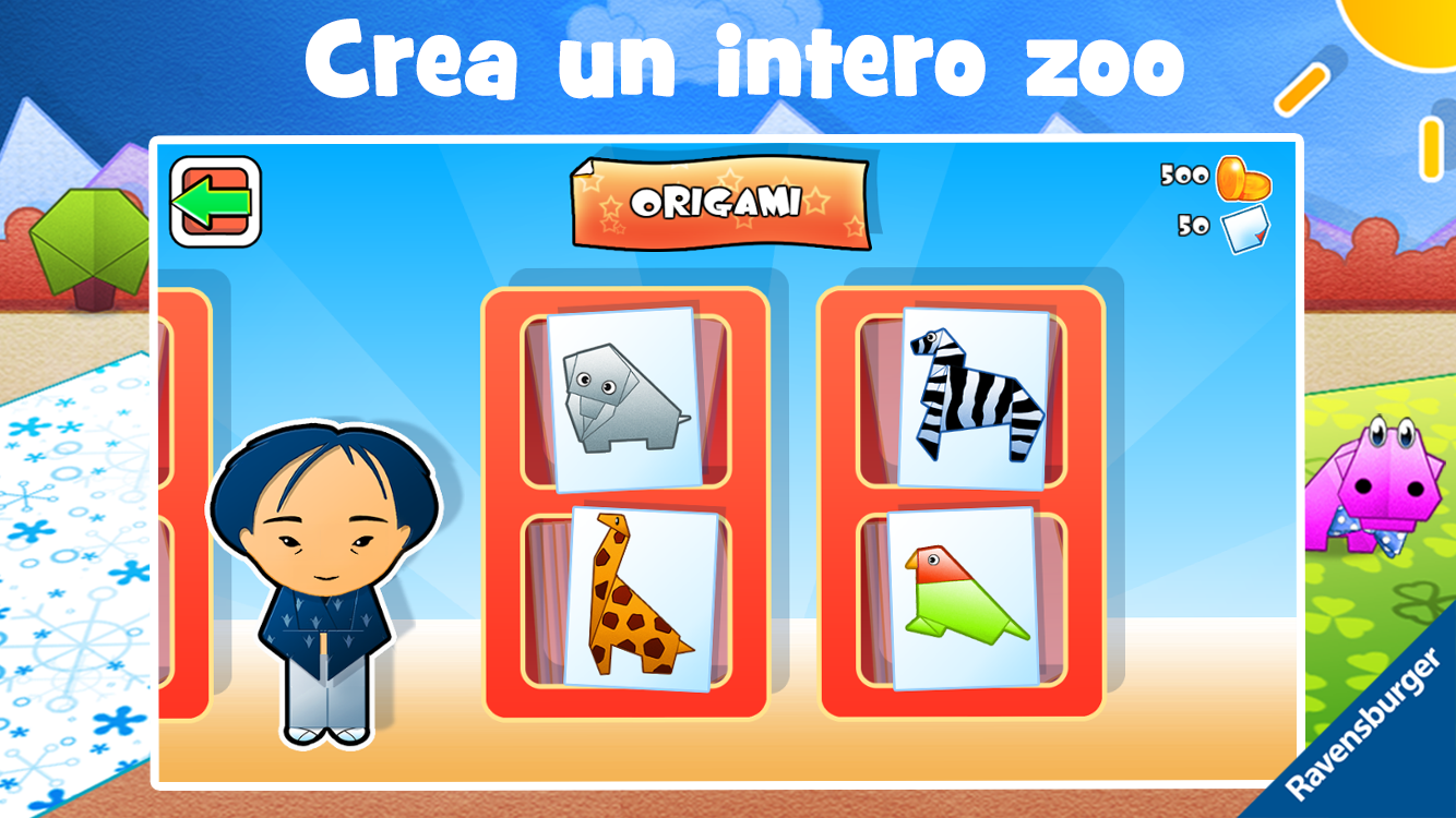 Android application Play-Origami Zoo screenshort