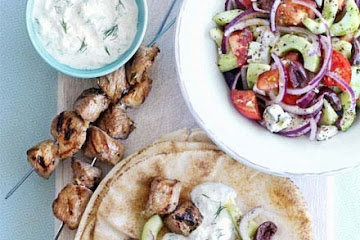 Lamb, lemon & dill souvlaki