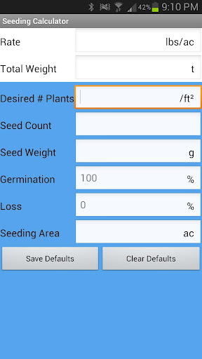 Seeding Calculator